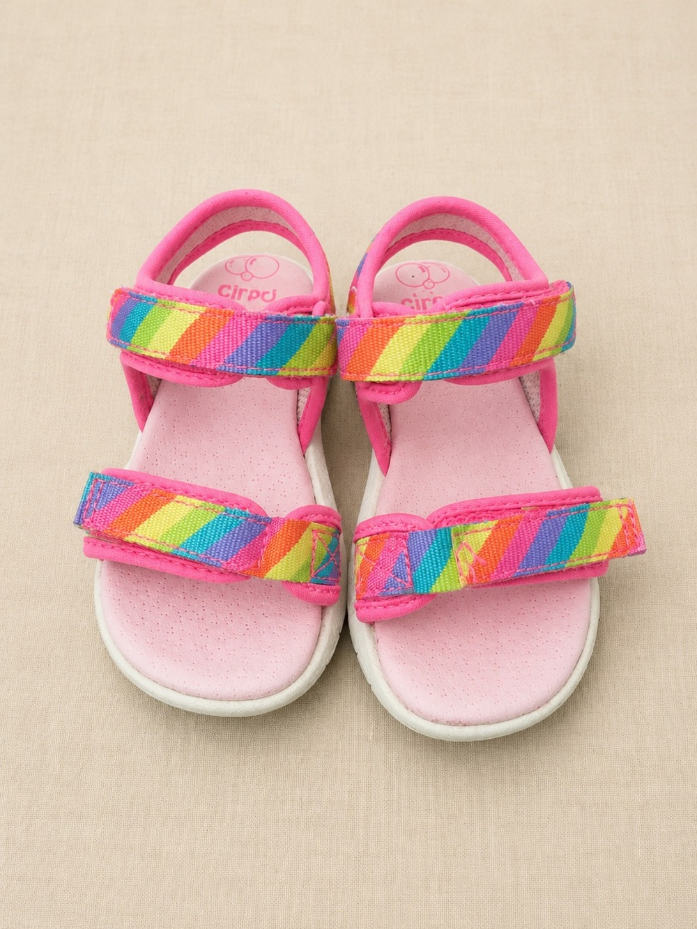 Surprize Stride Rite Lumos Light-Up Rainbow Sandals Toddler Girls US 5